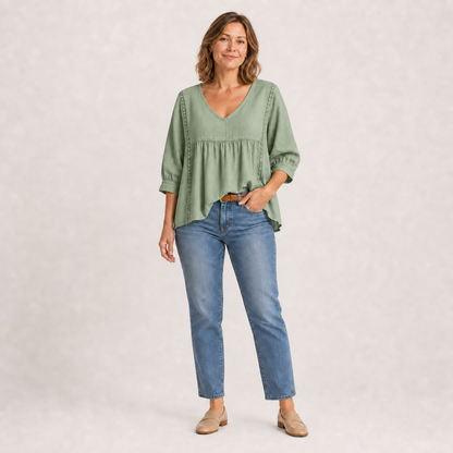 Vivienne V-Neck Blouse